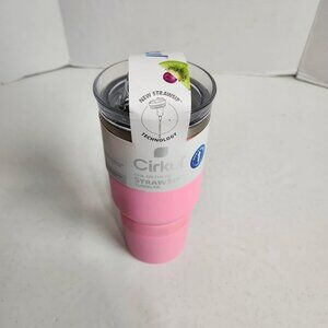 New Cirkul Flamingo Pink On-The-Go StrawSip  Steel Tumbler - 24oz